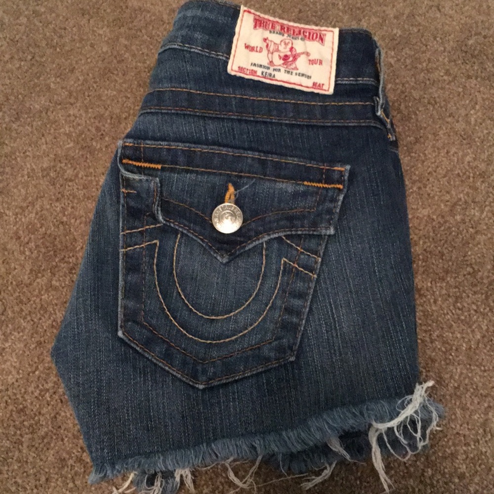 True Religion Cut-off shorts